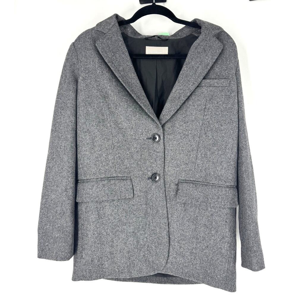Gray Everlane herringbone Blazer, 0